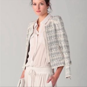 IRO Uma Diamond Print Boucle Tweed Jacket
